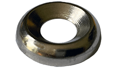 10 Countersunk Finishing Washer, Steel, Nickel (Box of 8,000)