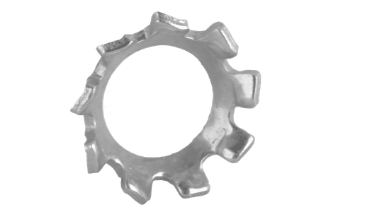 6 Countersunk External Tooth Lock Washer, Steel, Zinc Yellow (Box of 10,000)