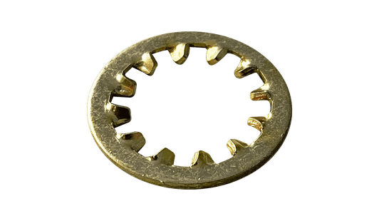 2 Internal Tooth Lock Washer, Steel, Zinc Yellow (Box of 10,000)