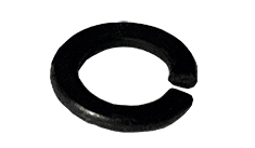#4 Regular Split Lock Washer, Steel, Zinc Black (Box of 30,000)