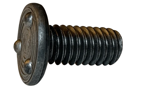 #10-32 x 3/4" Weld Screw with Nibs on Top of Head, Steel, Plain - FT (Box of 3,000)
