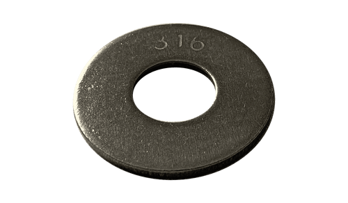 1/2 USS Flat Washer, 316 Stainless Steel (Box of 500)