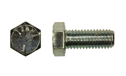 7/8"-9 x 2" Hex Cap Screw Grade 2, Zinc Clear - FT