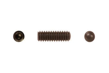 #4-40 x 1/8" Oval Point Socket Set Screw, Alloy Steel, Thermal Black Oxide