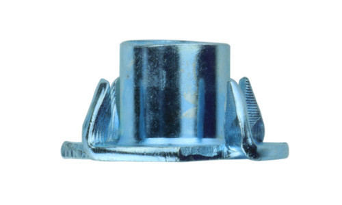 5/16"-18 x 5/8" 4 Prong Tee Nut, Low Carbon Steel, Zinc Clear