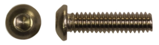 3/8"-16 x 1-1/4" Button Head Socket Cap Screw, 316 Stainless Steel
