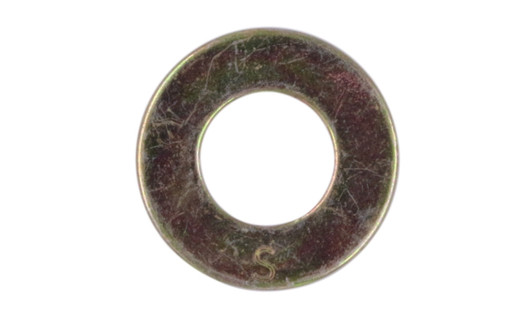 1/2" SAE Flat Washer, Low Carbon Steel, Zinc Yellow