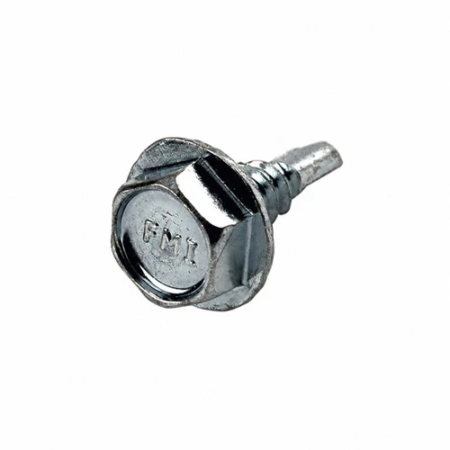 #14 x 1" TEK 3 HWH Serrated Self Drilling Screws (7/16" AF), Trivalent RoHS (Box of 2,500)