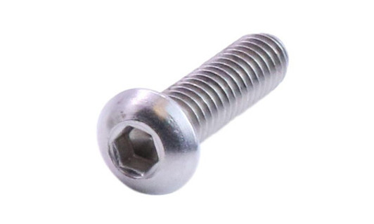 #10-32 x 1/2" Button Head Socket Cap Screw, 18-8 Stainless Steel (Box of 2500)
