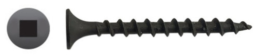 #8 x 2-1/2" Square Bugle Head Drywall Screw, Coarse Thread, Phosphate (Box of 2500)