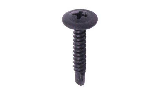 #8 x 3/4 Self-Drilling K-Lath Tek Screw, Black Oxide, Modified Truss Wafer Head, Phillips (Box of 8000)