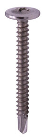 #8 x 1-5/8 Self-Drilling K-Lath Tek Screw, 410 Stainless Steel, Modified Truss Wafer Head, Phillips (Box of 3000)