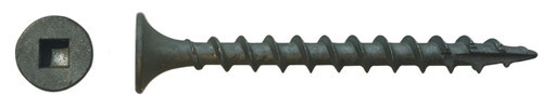 #6 x 1-5/8" Square Drive, Bugle Head Deck Screw, WAR Coated, Type 17 Point (Box of 5000)