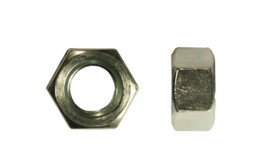 1-1/4"-7 UNC Finished Hex Nut, Grade 2, Steel, Zinc Clear (Box of 80)