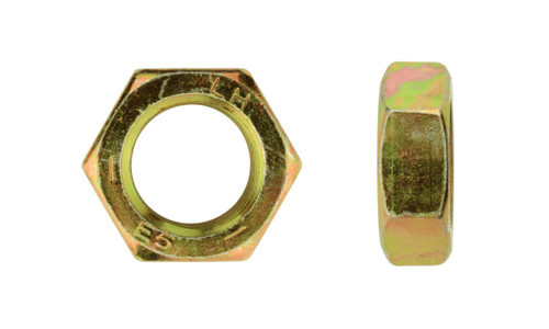 7/16"-20 UNF Hex Jam Nut, Grade A, Steel, Zinc Yellow (Box of 1600)