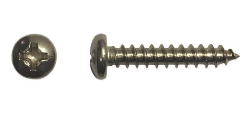 #12-11 x 1/2" Phillips Pan Head Sheet Metal Screw, Type A, 18-8 Stainless Steel (Box of 2000)