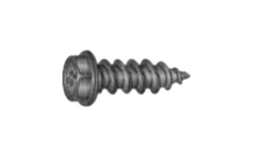 #10-12 x 3/4" Phillips Hex Washer Head Sheet Metal Screw, Type A, Steel, Black Oxide Coated (Box of 6000)