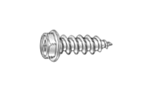 #8-15 x 3/4" Square Hex Washer Head Sheet Metal Screw, Type A, Steel, Zinc Plated (Box of 8000)