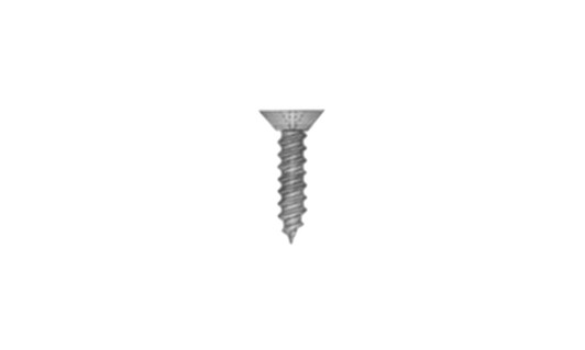 #10-12 x 1-1/4" Phillips Flat Undercut Head Sheet Metal Screw, Type A, Steel, Black Oxide Coated (Box of 4000)