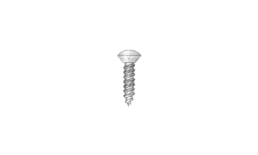 #6-18 x 1/2" Phillips Oval Undercut Head Sheet Metal Screw, Type A, Steel, Zinc Plated (Box of 10000)