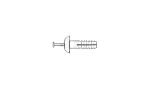 1/4 x 1-1/2" Nylon/Steel Mushroom Head Drive Pin Rivet (Box of 1000)