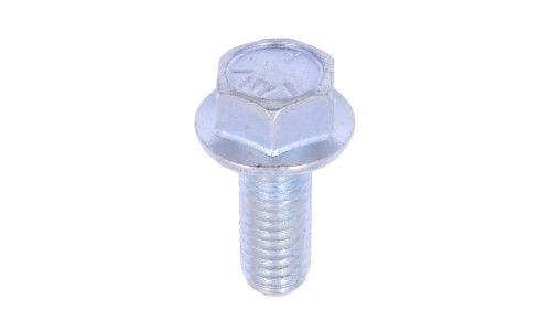 3/8"-16 x 1/2" Serrated Flange Bolt, Grade 5, Zinc Clear (Box of 1000)