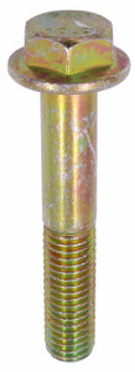 M10-1.5 x 60 Flange Bolt Din 6921, Grade 10.9, Zinc Yellow (Box of 400)