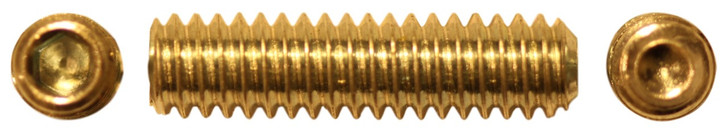 1"-8 x 1" Cup Point Socket Set Screw, Alloy Steel, Zinc Clear (Package of 25)