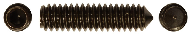 M24-3.00 x 40 mm Cone Point Socket Set Screw, Alloy Steel, Thermal Black Oxide (Box of 200)