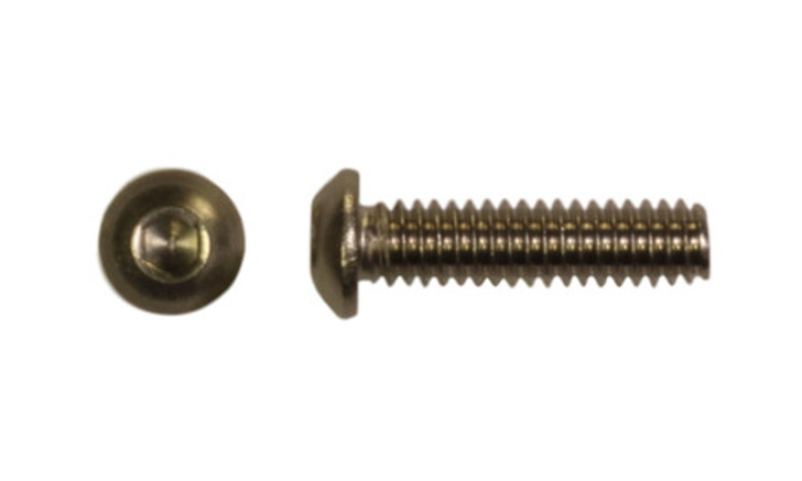 M8-1.25 x 30 mm Button Head Socket Cap Screw, ISO 7380, (A2) 18-8 Stainless Steel - FT (Package of 100)