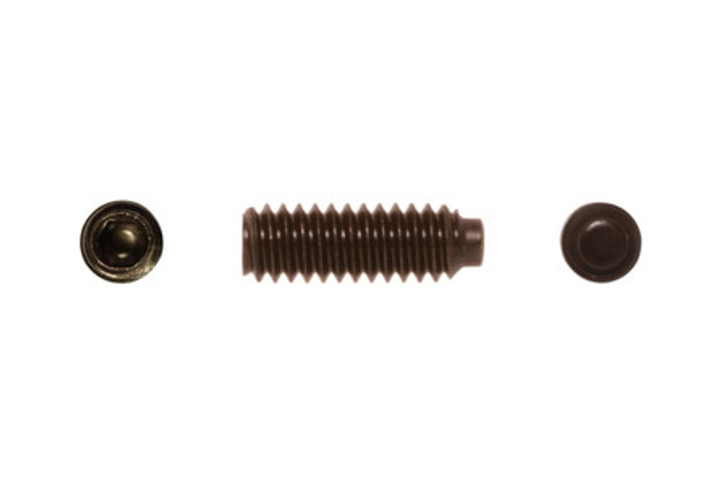 #8-32 x 7/16" Half Dog Point Socket Set Screw, Alloy Steel, Thermal Black Oxide (Package of 100)