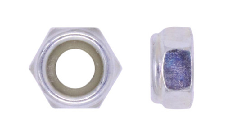 M5-0.80  Nylon Insert Lock Nut, Din 985, Class 10, Zinc Clear (Package of 1000)