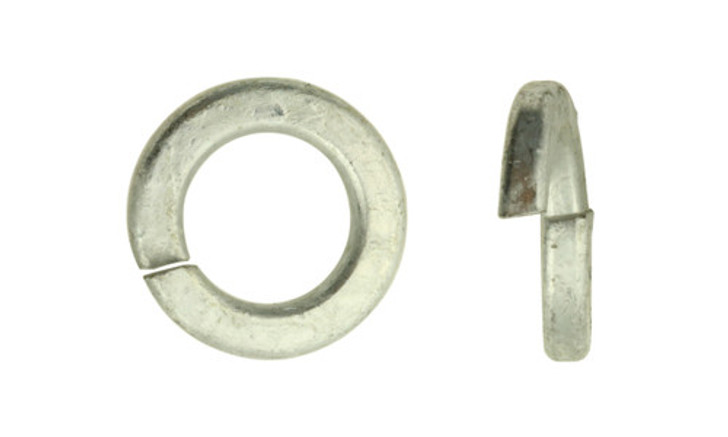 1/4" Regular Split Lock Washer, Low Carbon Steel, Hot Dipped Galvanized (Package of 1000)