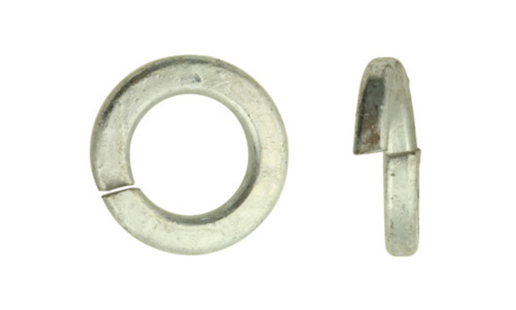 1/2" Regular Split Lock Washer, Low Carbon Steel, Hot Dipped Galvanized (Package of 250)