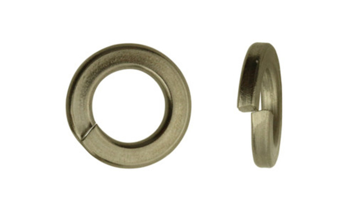 1/4" Regular Split Lock Washer, 316 Stainless Steel, Plain (Package of 100)