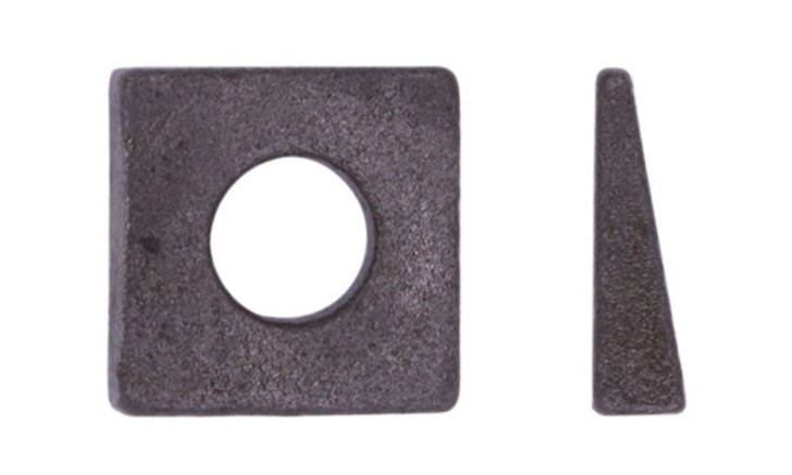 1" Square Beveled Washer, F436 Steel, Plain (Box of 270)