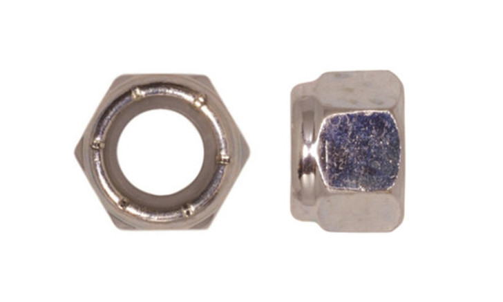 1/2"-13 UNC NE Nylon Insert Lock Nut, Low Carbon Steel, Zinc Clear (Box of 1000)