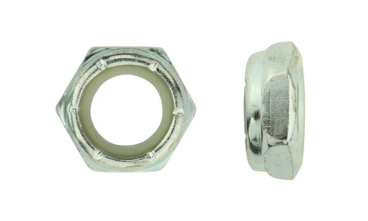 1-1/2"-12 UNF NTE Nylon Insert Lock Nut, Low Carbon Steel, Zinc Clear (Package of 10)