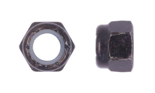 #4-40 UNC NM Nylon Insert Lock Nut, Low Carbon Steel, Zinc Black (Box of 2000)