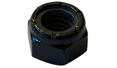 #10-24 UNC NM Nylon Insert Lock Nut, Low Carbon Steel, Zinc Black (Box of 2000)