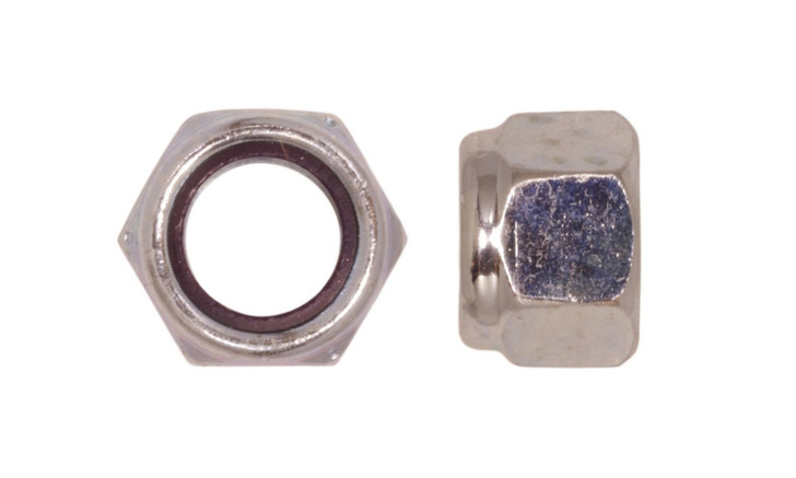 5/16"-24 UNF NE Nylon Insert Lock Nut, Grade  5 Steel, Zinc Clear (Box of 2500)