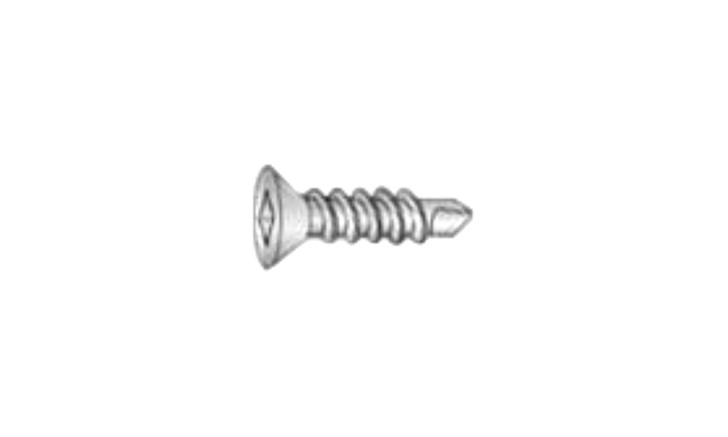 #8-18 x 3/4 Flat Head Square Tek Screw #2 Point, 18-8 SS (Box of 2000)