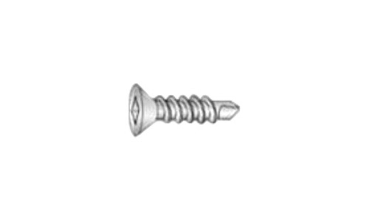 #6-20 x 2 Flat Head Square Tek Screw #2 Point, Steel Zinc (Box of 4000)