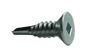 #10-16 x 4 Flat Head Square Tek Screw #3 Point, Steel Zinc (Box of 750)