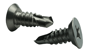 #8-18 x 1 Flat Head, Undercut Phillips Tek Screw #2 Point, 410 SS (Box of 3500)