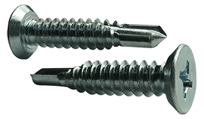 #10-16 x 3/4 Flat Head, Undercut Phillips Tek Screw #3 Point, Steel Zinc (Box of 7000)