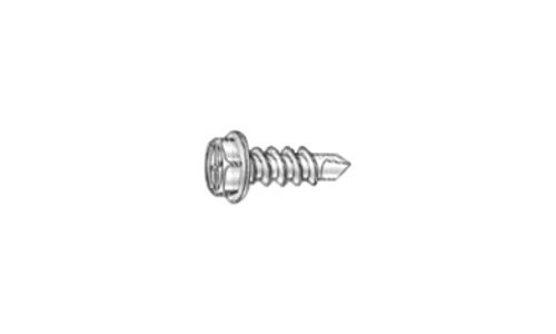 #6-20 x 1/2 Hex Washer Head Phillips Tek Screw #2 Point, Steel Zinc (Box of 10000)