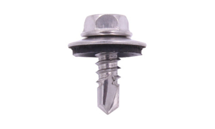#8-18 x 1/2 Hex Washer Head  Tek Screw #2 Point, 410 SS with Neo Washer (Box of 5000)