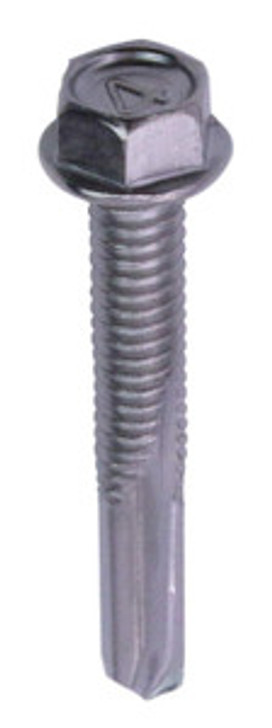 #12-24 x 1-1/2 Hex Washer Head  Tek Screw #5 Point, 410 SS (Box of 2000)