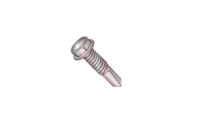 #12-24 x 2 Hex Washer Head  Tek Screw #5 Point, 410 SS (Box of 1500)